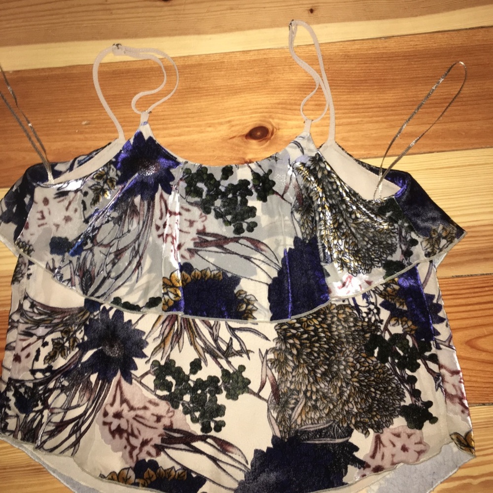 Willow and clay velvet cropped tank top
